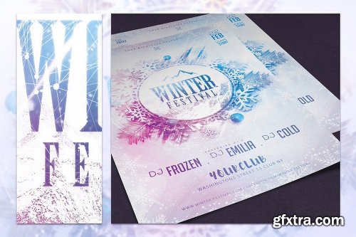 CreativeMarket Winter Festival Flyer Template 1153986