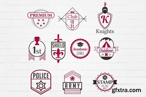 CreativeMarket Emblem Badge like Logos 1152762