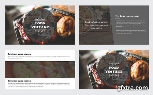 CreativeMarket Food Vintage Keynote Template 1153914