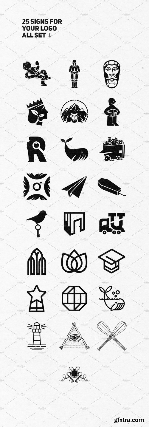 CreativeMarket Set 3 | 25 signs for your logo 1153844