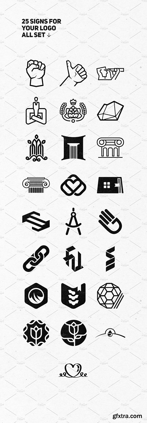 CreativeMarket Set 2 | 25 signs for your logo 1153836