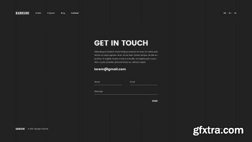 CreativeMarket Darkside — Clean & Minimal Portfolio 1153408