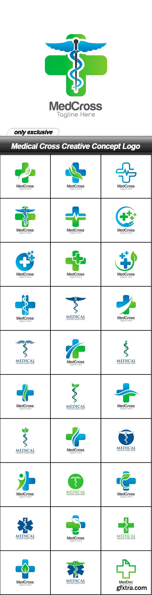 Medical Cross Creative Concept Logo - 30 EPS