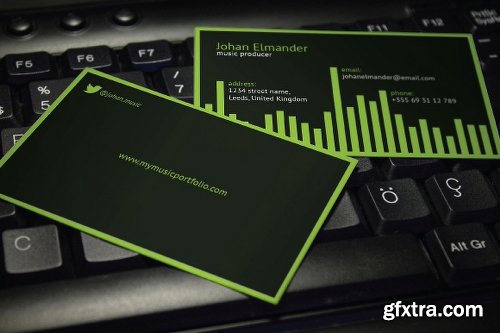 CreativeMarket Music Business Card 38163