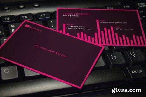 CreativeMarket Music Business Card 38163