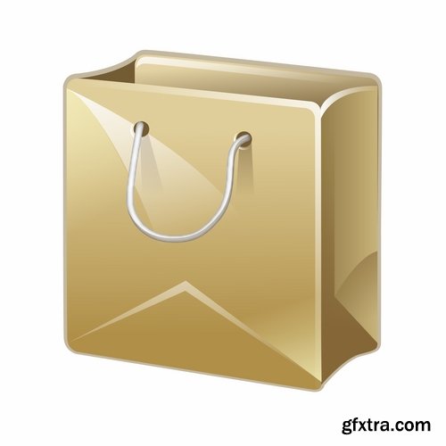 Collection of realistic icon gold picture business calculator money a safety deposit box 25 EPS