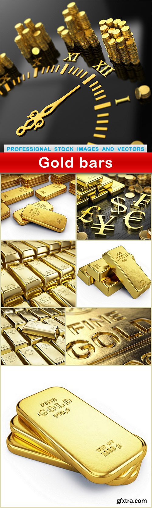 Gold bars - 8 UHQ JPEG