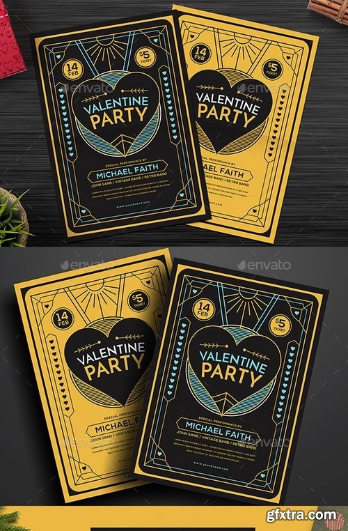 GraphicRiver - Vintage Valentine Flyer 19367753