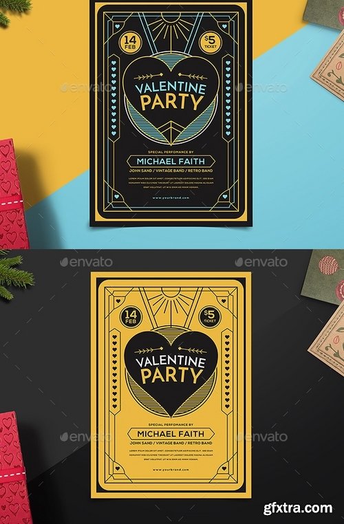 GraphicRiver - Vintage Valentine Flyer 19367753