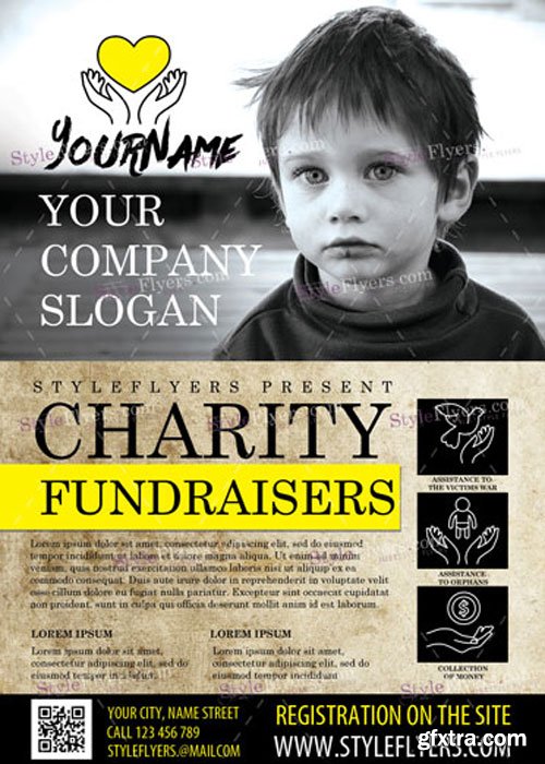 Charity Fundraisers PSD V5 Flyer Template