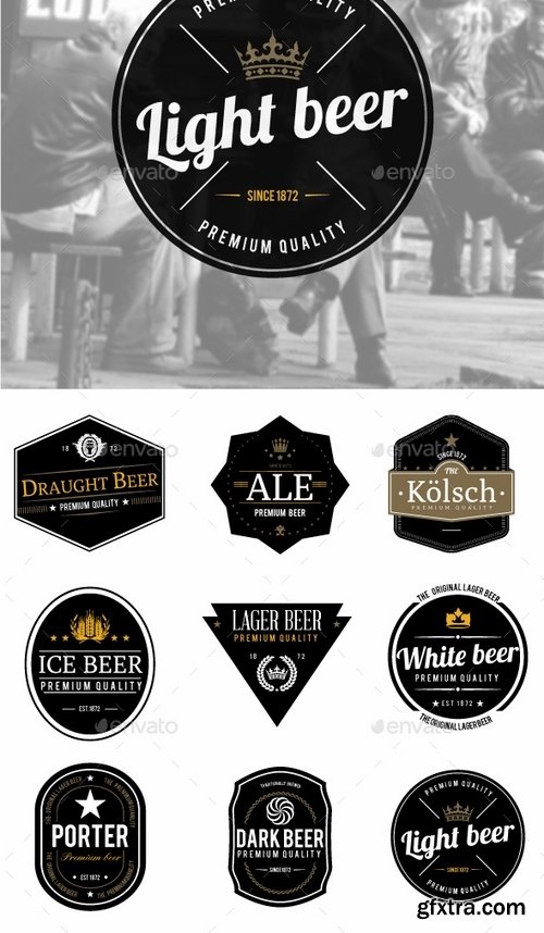 GraphicRiver - 9 Premium Beer Labels 5579439