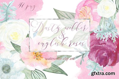 CreativeMarket Love Watercolor Bundle Valentine 1154168