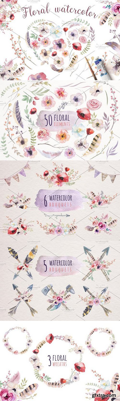 CM - Watercolor floral set II 635491