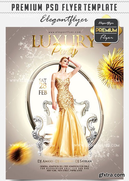 Luxury Party Flyer PSD V02 Template + Facebook Cover