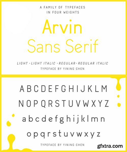 Arvin Light font Family