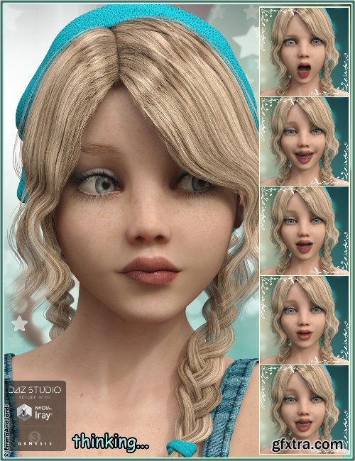 Awesomity Mix and Match Expressions for Tween Julie 7 and Genesis 3 Female(s)