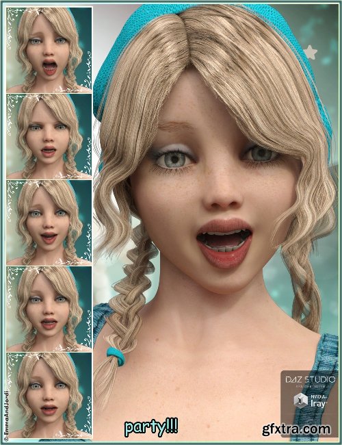 Awesomity Mix and Match Expressions for Tween Julie 7 and Genesis 3 Female(s)