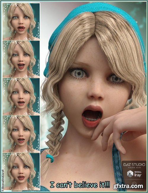 Awesomity Mix and Match Expressions for Tween Julie 7 and Genesis 3 Female(s)