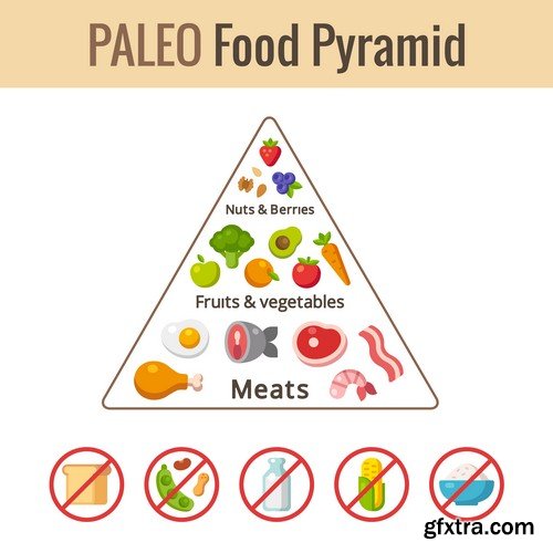 Food infographics 1 - 5 EPS