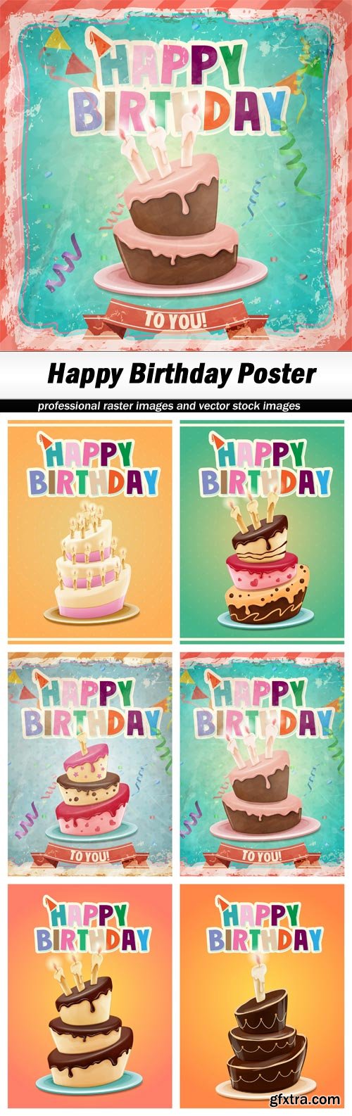 Happy Birthday Poster - 6 EPS