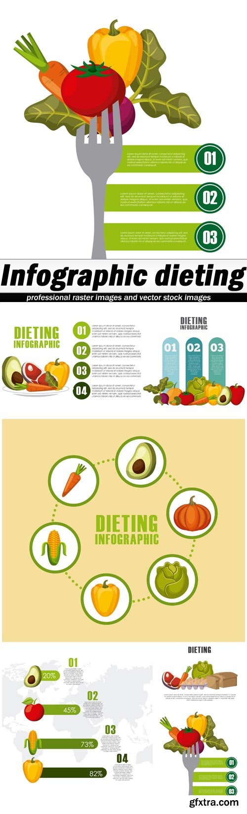 Infographic dieting - 6 EPS