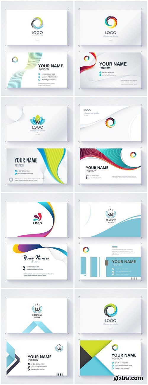 Business Card Design #141 - 8 Vector