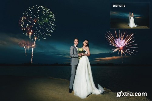 CreativeMarket 40 Firework Photoshop Overlays 1154067