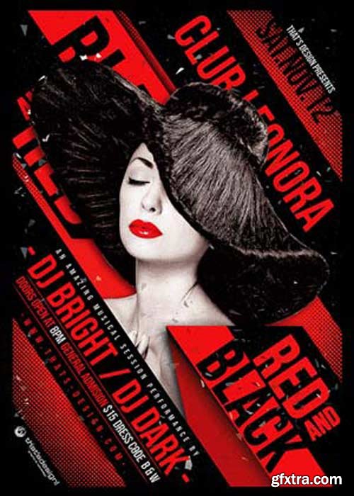 Black and Red V1 Flyer Poster Template