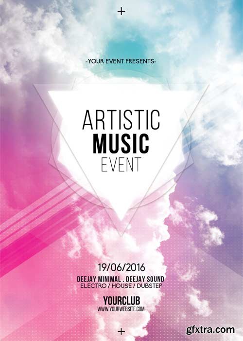 Clouds Music V5 Flyer Template