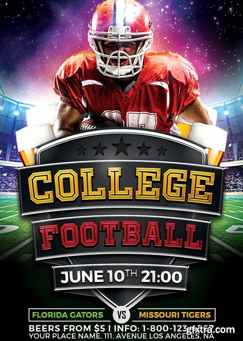 College Football Flyer V10 Template