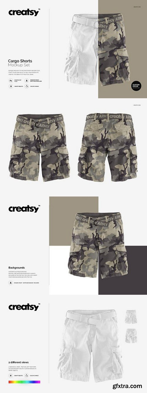 CM - Cargo Shorts Mockup Set 1193126