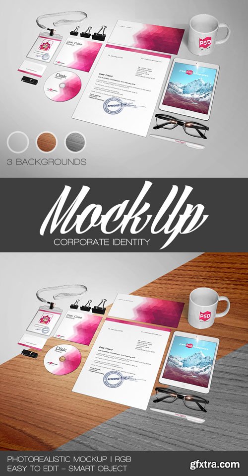 Corporate Identity PSD Mockup