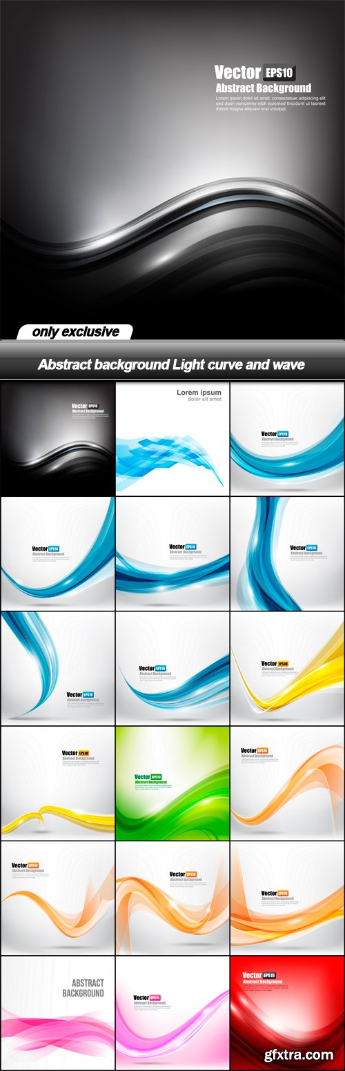 Abstract background Light curve and wave - 18 EPS