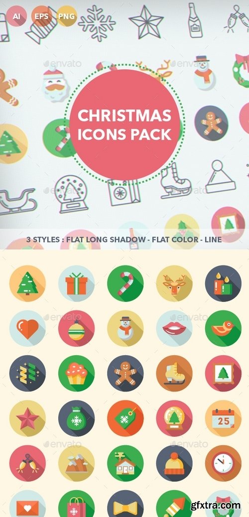 GraphicRiver - Christmas Icons Pack 13506141