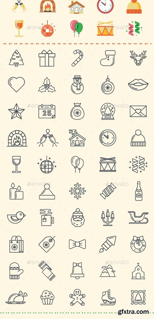 GraphicRiver - Christmas Icons Pack 13506141