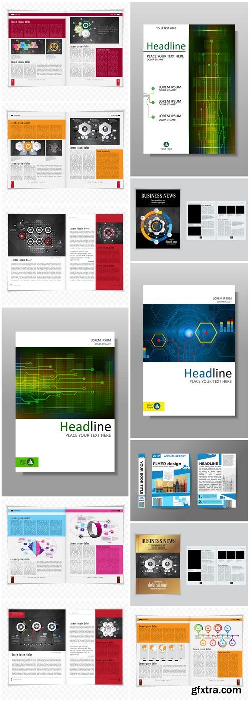 Business Magazine Template - 12 Vector