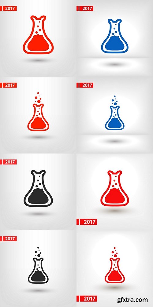 laboratory glass icon, vector illustration. Flat design style