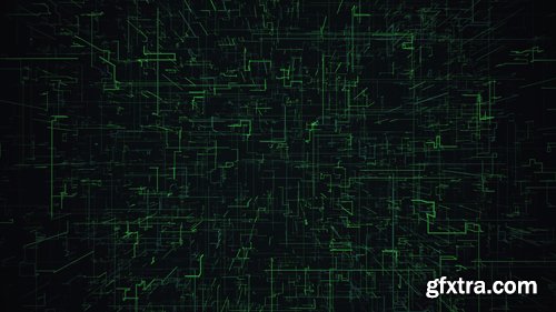 MA - Green Digital Grid Background