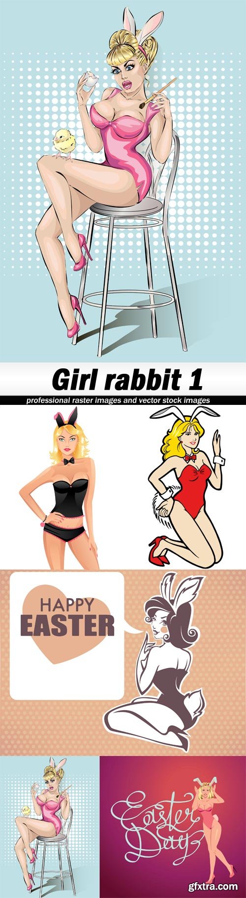 Girl rabbit 1 - 5 EPS