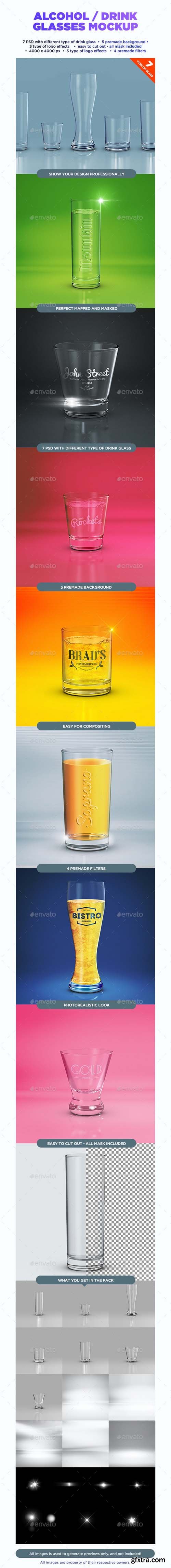 GR - Alcohol / Drink Glasses Mockup 11696066