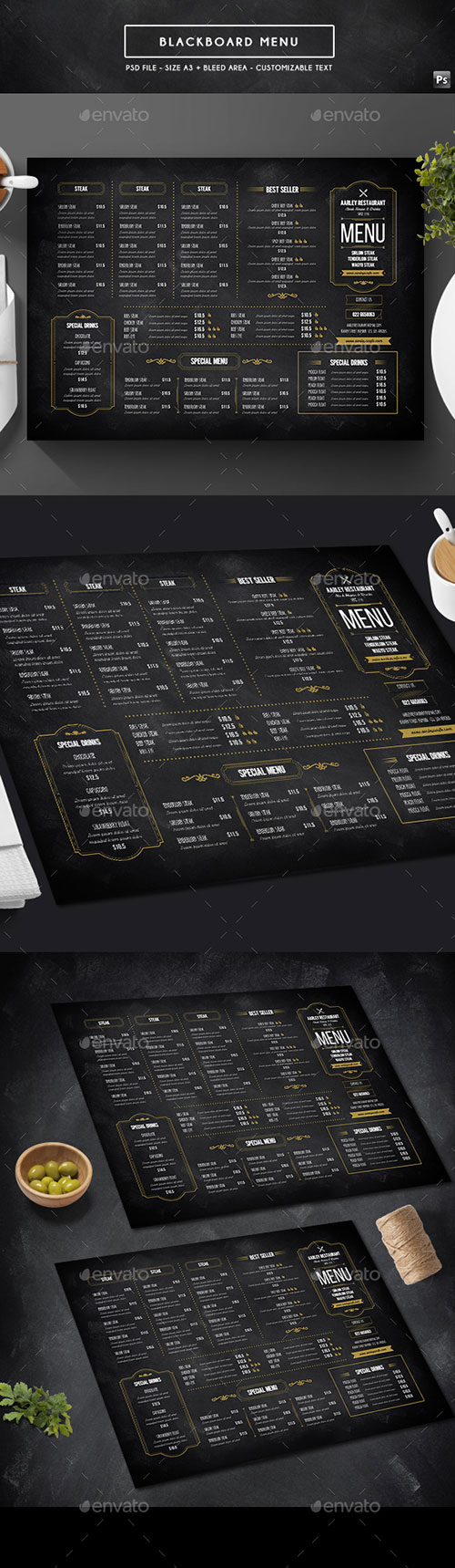 GraphicRiver - Blackboard Menu 19243486