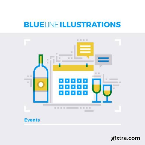 Blue Line Icons