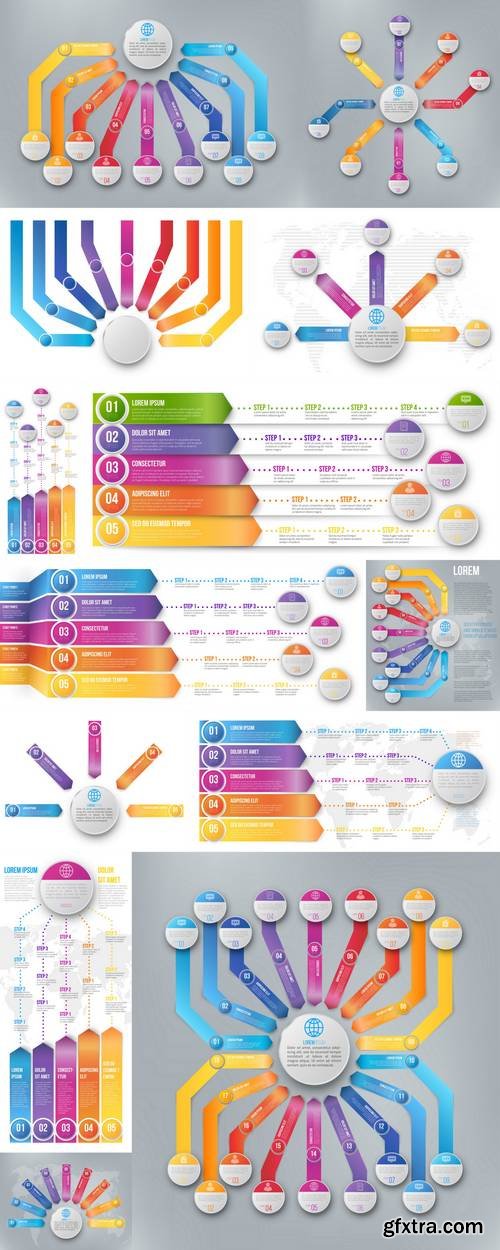 Arrows and Timeline Infographic Template