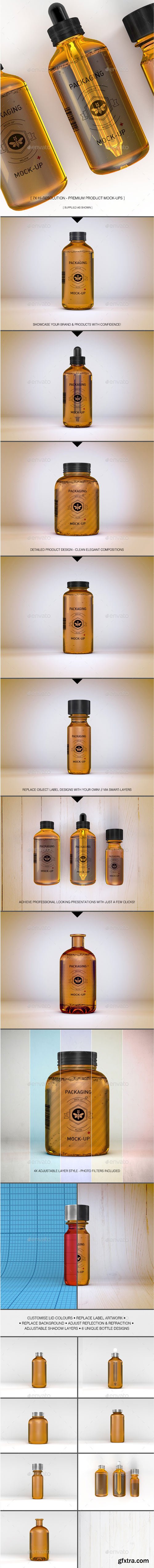 Graphicriver - Boston Round | Glass | Medical Bottles | Mock-Up 13115133