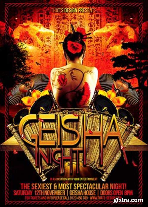 Geisha Night V11 Flyer Template