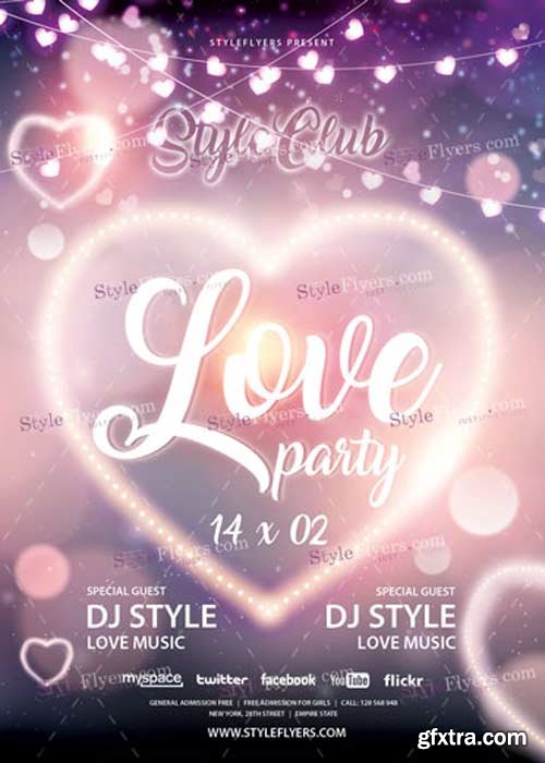 Love Party V11 PSD Flyer Template