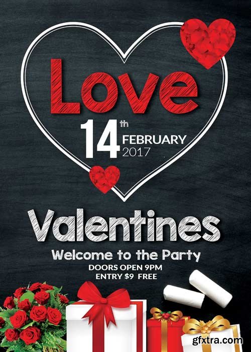 Valentines Party V38 Flyer Template