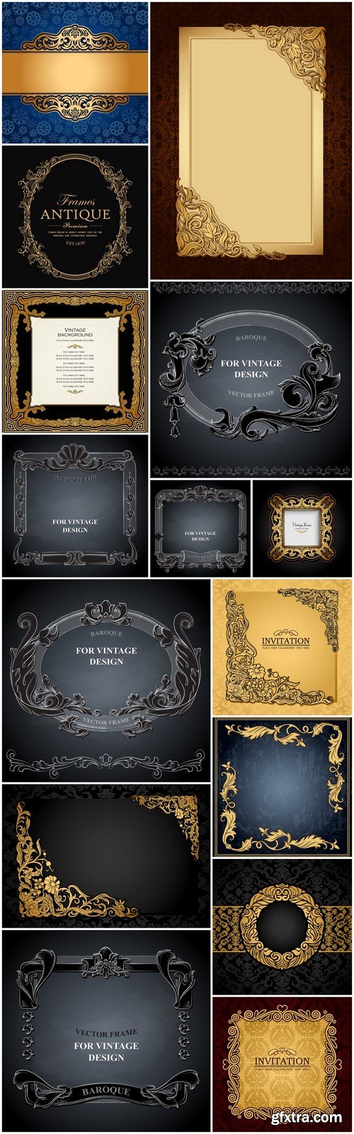 Elegant Vintage Frame - 15 Vector