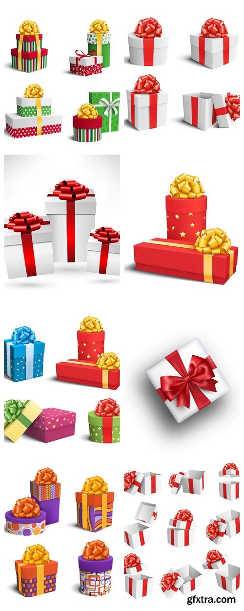 Gift Box With Ribbon - 8 Vector