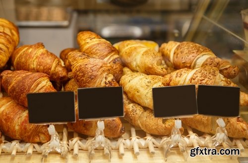 Collection of croissant pastry bun coffee juice 25 HQ Jpeg